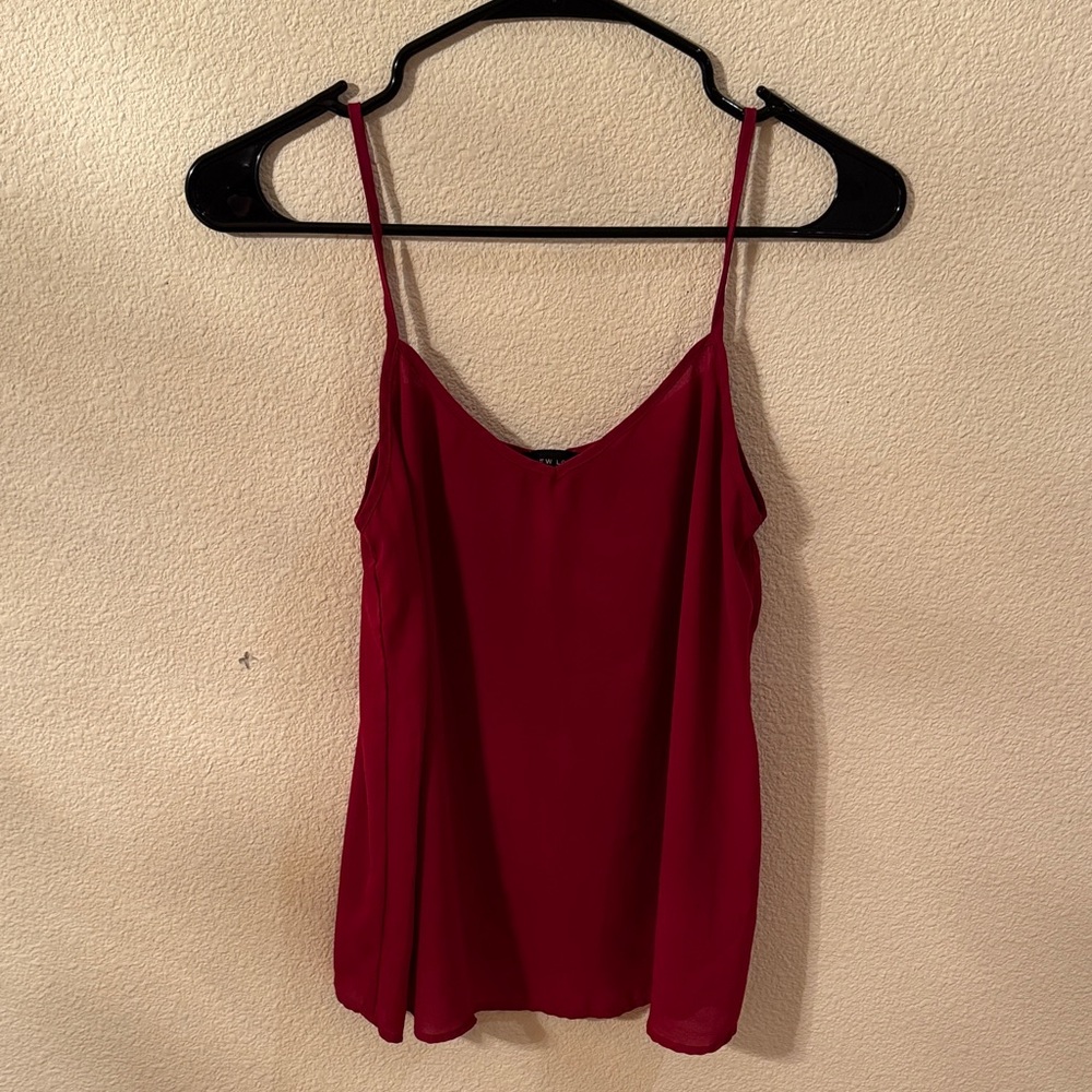 New Look Red Camisole Top, Size 10, NWOT